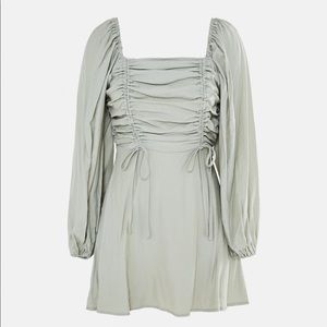 MISSGUIDED SAGE RUCHED DRESS